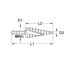 1/4" HSS Stufenbohrer-Bit,Ø 4-30mm, 14 Stufen - KS Tools 330.2383