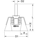 Rostfreie Drahttopfbürste 0,3mm, Ø 38mm - KS Tools 340.0011