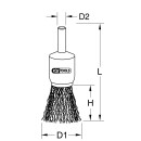 Stahldraht Pinselbürste 0,5mm, Ø 19mm - KS...