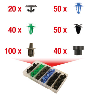 Befestigungs-Clip-Satz für Opel, 300-tlg - KS Tools 420.0600