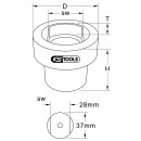 Blattfederbolzen-Stecknuss für Scania, 28mm - KS...