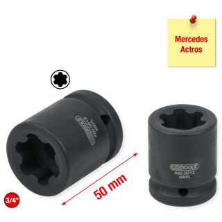 Torx-E-Plus Stecknuss für Mercedes, 32 EPL, 50mm lang - KS Tools 460.0012