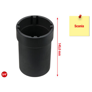 3/4" Nutmuttern-Schlüssel mit 4 Zapfen für Scania, Innenzapfen Ø 70mm - KS Tools 460.1745