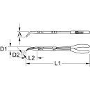 Doppelgelenk-Flachrundzange, 45° gebogen, XL - KS Tools 500.7163