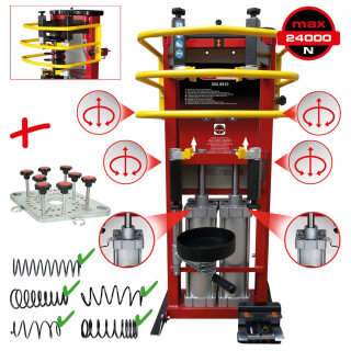 Druckluft-Stand-Federspanner mit Doppel-Zylinder inkl. Adapterplatte - KS Tools 500.8815