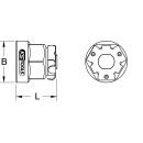 GEARplus Bit-Adapter, 3/8"x1/4" - KS Tools...