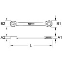 GEARplus Torx-E-Doppel-Ratschenringschlüssel,E20xE24 - KS Tools 503.4357