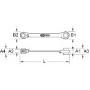 4 in 1 GEARplus® Doppel-Ratschenringschlüssel, umschaltbar, 8x9x10x11mm - KS Tools 503.4541