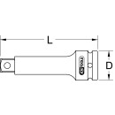 1/2" Kraft-Verlängerung, 250mm - KS Tools 515.1136