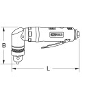 3/8"SlimPOWER Mini-Druckluft-Winkelbohrmaschine - KS Tools 515.5525