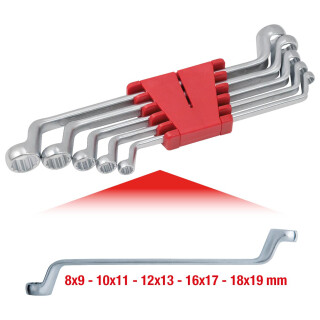 Doppel-Ringschlüssel Satz, gekröpft, 5-tlg 8-19mm - KS Tools 517.0295