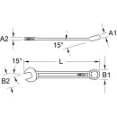 Ringmaulschlüssel, abgewinkelt, 16mm - KS Tools 517.0616