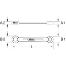 CHROMEplus Torx-E-Doppel-Ringschlüssel XL,E8xE10 -...