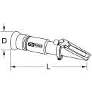 Refraktometer - optisches Prüfgerät für Batterieflüssigkeit, Frostschutzmittel und AdBlue®-Zusätze - KS Tools 550.1285