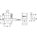 Universal-Abzieher 2-armig mit Spannbügel, 80mm - KS...