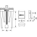 Universal-Lenkrad-Abzieher 2-armig für PKW, 90mm - KS Tools 670.0201