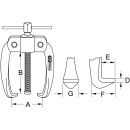 Universal Polklemmen-Abzieher 2-armig mit Knebel,...