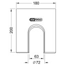 Prismenplatte Ø 72,0 mm - KS Tools 700.1743