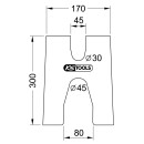 Prismenplatte extra dünn Ø 30,0 / 45,0 mm -...