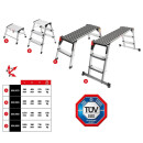 Aluminium-Sicherheits-Laufbühne, L1270xB446xH495mm -...