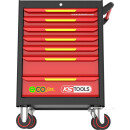 ECOline SCHWARZ/ROT/GELB Werkstattwagen mit 7 Schubladen - KS Tools 897.1007