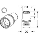 1" 12-kant-Stecknuss, kurz, 2.15/16" - KS Tools...