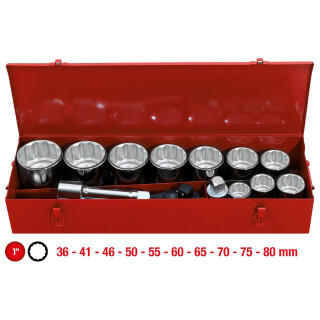 1" Steckschlüssel-Satz, 14-tlg - KS Tools 911.0814