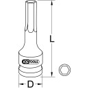 1/2" Kraft-Bit-Stecknuss Torx, lang, T55 - KS Tools...