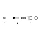 1/4" Verlängerung mit Antriebssechskant, 150mm - KS Tools 911.1451