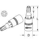 1/4" Bit-Stecknuss Torx mit Stirnlochbohrung, TB27 - KS Tools 911.1466