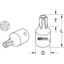 1/4" Bit-Stecknuss, Fünfstern mit Stirnlochbohrung, TS40 - KS Tools 911.1477