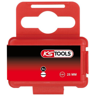 1/4" Bit Schlitz, 25mm, 4,5mm, 5er Pack - KS Tools 911.2241
