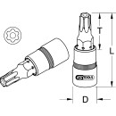 1/4" Bit-Stecknuss TorxPlus mit Stirnlochbohrung, IPR10 - KS Tools 911.3172