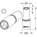 3/8" Zündkerzen-Stecknuss, 21mm - KS Tools...