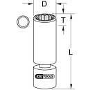 3/8" Spezial-Zündkerzen-Stecknuss für BMW mit Gelenk, 14mm - KS Tools 911.3999