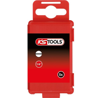 1/4" Bit Schlitz, 75mm, 4,5mm, 5er Pack - KS Tools 911.8407