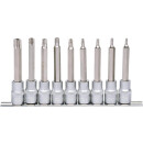 1/2" Bit-Stecknuss-Satz, lang, 9-tlg, TB20-TB60 mit...