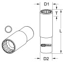 3/8" 12-kant-Stecknuss, lang, 10 mm - KS Tools 917.3970