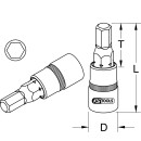 1/2" CHROMEplus Bit-Stecknuss Innensechskant, kurz,...