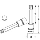 1/2" CHROMEplus Bit-Stecknuss RIBE,lang, M5 - KS...