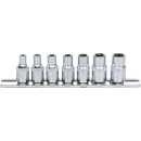 1/4" CHROMEplus Torx-E Stecknuss-Satz, 7-tlg - KS...