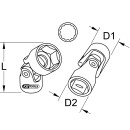 3/8" CHROMEplus® 12-kant-Stecknuss mit Gelenk,...
