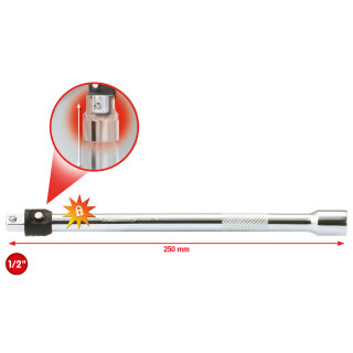 1/2" CHROMEplus Verlängerung mit Verriegelung, 250mm - KS Tools 919.1206