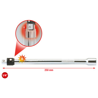 1/4" CHROMEplus Verlängerung mit Verriegelung, 250mm - KS Tools 919.1406