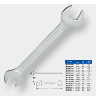 Doppel-Maulschlüssel, 20 x 22 mm - Brilliant Tools BT010909