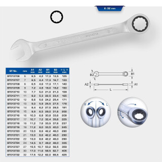 Ratschenringschlüssel, 11 mm - Brilliant Tools BT013711
