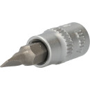 1/4" Schlitz Bit-Stecknuss, 0,8 x 4 mm - Brilliant...