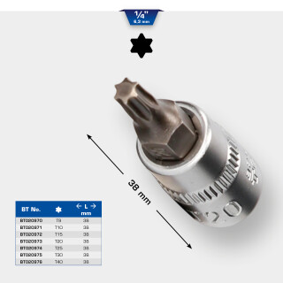 1/4" Torx-Bit-Stecknuss, T9 - Brilliant Tools BT020970