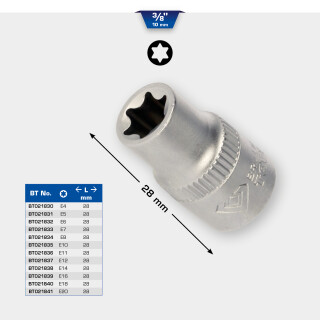 3/8" Torx-E-Stecknuss, E8 - Brilliant Tools BT021834