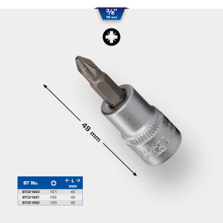 3/8" PZ Kreuzschlitz Bit-Stecknuss, PZ1 - Brilliant Tools BT021880